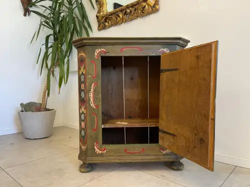 Bäuerliche Anrichte Sideboard Kasterl Bemalt Fichtenholz G1266