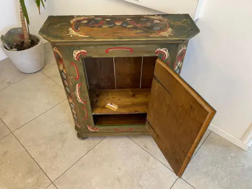 Bäuerliche Anrichte Sideboard Kasterl Bemalt Fichtenholz G1266