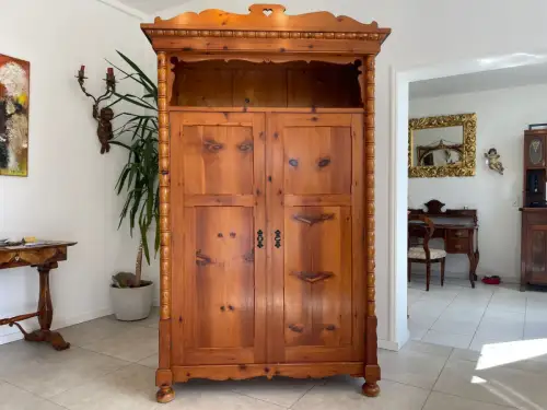 Antiker Zirbenholz Schrank Kasten Bauerschrank Kleiderkasten Bauernkasten G1662
