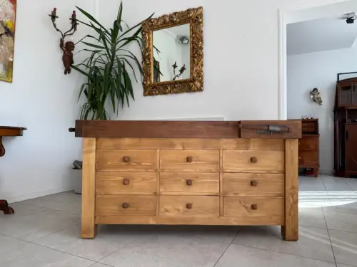 SALE Hobelbank Werkbank Schreinertisch Pult Thresen Bauernmöbel G1781