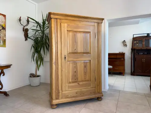 Originaler restaurierter Biedermeier Bauernschrank Naturholzschrank G1792