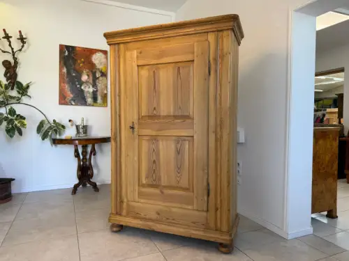Originaler restaurierter Biedermeier Bauernschrank Naturholzschrank G1792