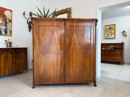 Spätbiedermeier Vertiko Halbschrank Antiqutität Nussholz  G1977