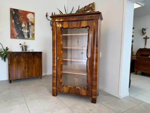 Antiquität Biedermeier Vitrine Bücherschrank Antiquität G2012