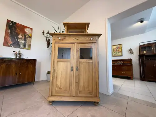 Bäuerliches Jugendstil Vertiko Bücherschrank Halbschrank Bauernschrank G2005