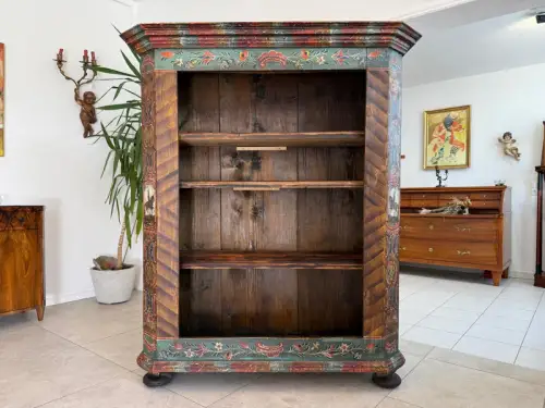Handbemaltes Bauernregal Bücherregal Tirol Bauernkasten Reiterkasten G2030