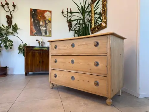 Bäeruliche Biedermeier Kommode 3 Ladenkommode G2042