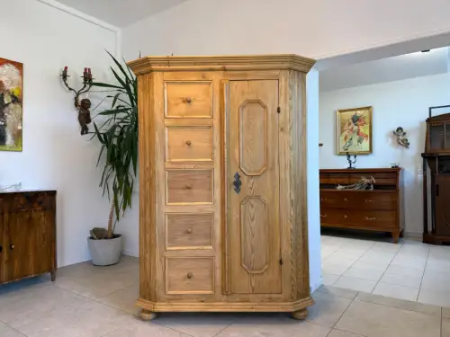 Restaurierter Biedermeier Brotschrank Almerschrank Vorratskasten Bauernschrank G