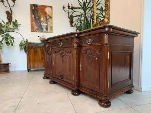 Restaurierte Prächtige Historismus Gründerzeit Pfeiferlbarock Anrichte Schrank A