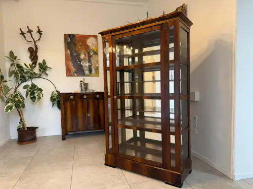 SALE Restaurierte Biedermeier Vitrine Bücherschrank ANTIQUITÄT G2085