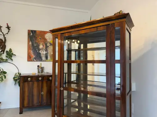SALE Restaurierte Biedermeier Vitrine Bücherschrank ANTIQUITÄT G2085