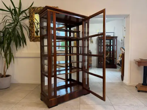 SALE Restaurierte Biedermeier Vitrine Bücherschrank ANTIQUITÄT G2085