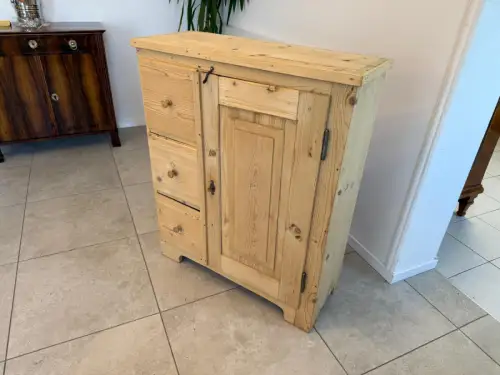 Alter Biedermeier Brotschrank Almerschrank Vorratskasten Bauernschrank Kasten G2