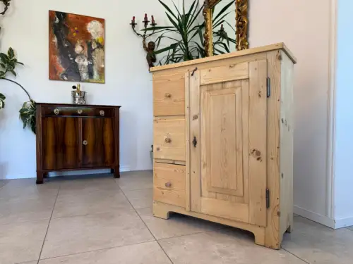 Alter Biedermeier Brotschrank Almerschrank Vorratskasten Bauernschrank Kasten G2