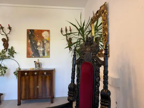 Prachtvoller Fauteuil Stuhl Königssessel Prunksessel Barockstil G2096