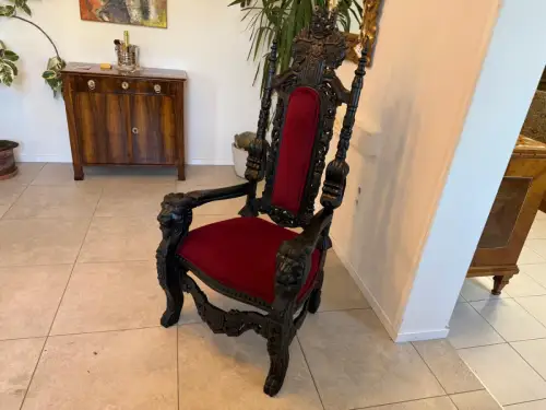 Prachtvoller Fauteuil Stuhl Königssessel Prunksessel Barockstil G2096