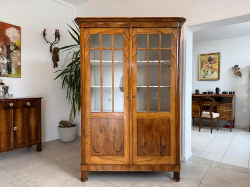 Originale Biedermeier Vitrine Bücherschrank Glasschrank G2102