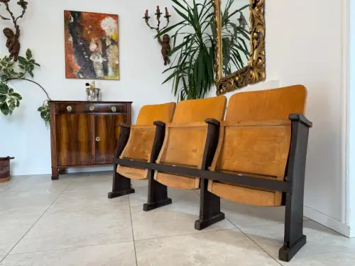 Originale Kinosessel 3er Sitz Klappstuhl Stuhl Sitzgruppe G2130