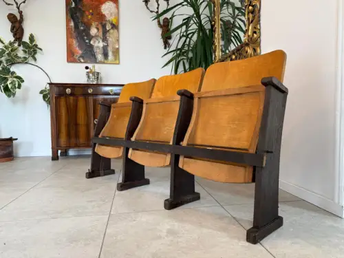 Originale Kinosessel 3er Sitz Klappstuhl Stuhl Sitzgruppe G2128