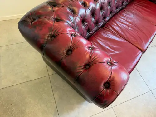 Chesterfield Ensemble 3 teilig Ledersofa Fauteuils Clubmöbel Cultmöbel G2127 