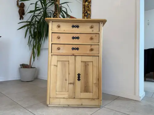 Bäuerliche Anrichte Kommode Laden Kasterl Antik Weichholz G2118