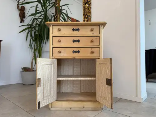 Bäuerliche Anrichte Kommode Laden Kasterl Antik Weichholz G2118