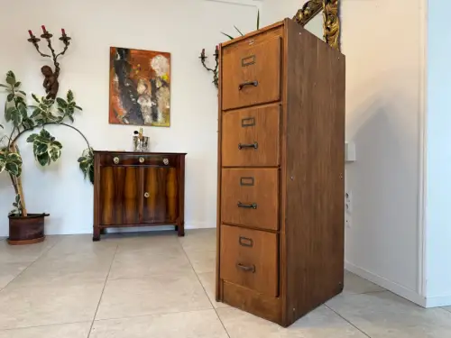 Original Jugendstil-Hängeregisterschrank Büroschrank  Aktenschrank G2112