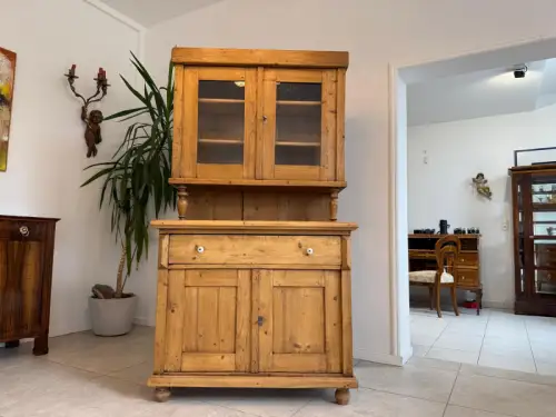 Jugendstil Küchenschrank Naturholz Fichtenholz Kredenz UrigG2137