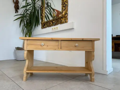 Altes  Bankerl Sitzbank Bankerl Massivholz Bauernbank G2148