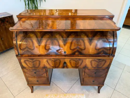 Sale Restaurierter Biedermeier Sekretär Schreibpult Nussholz G1968