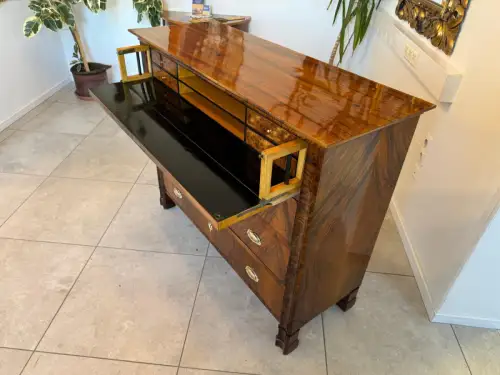 SALE Restaurierte Biedermeier Schreibkommode Nussholz Antiquität Antikmöbel G215