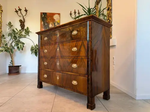 SALE Restaurierte Biedermeier Schreibkommode Nussholz Antiquität Antikmöbel G215