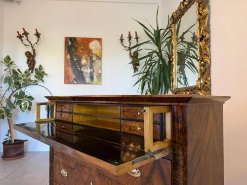 SALE Restaurierte Biedermeier Schreibkommode Nussholz Antiquität Antikmöbel G215
