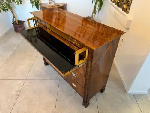 SALE Restaurierte Biedermeier Schreibkommode Nussholz Antiquität Antikmöbel G215