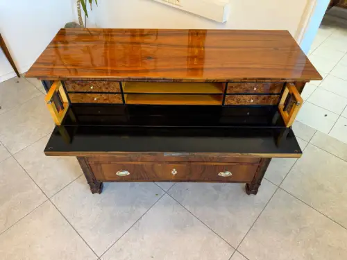SALE Restaurierte Biedermeier Schreibkommode Nussholz Antiquität Antikmöbel G215