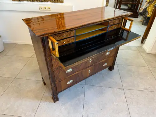 SALE Restaurierte Biedermeier Schreibkommode Nussholz Antiquität Antikmöbel G215