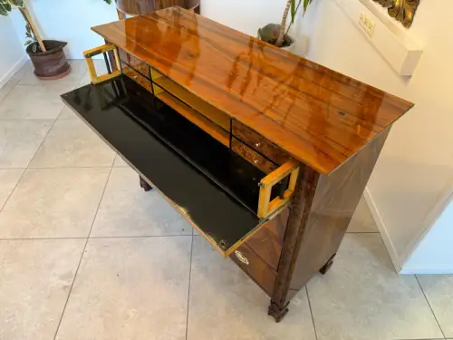 SALE Restaurierte Biedermeier Schreibkommode Nussholz Antiquität Antikmöbel G215