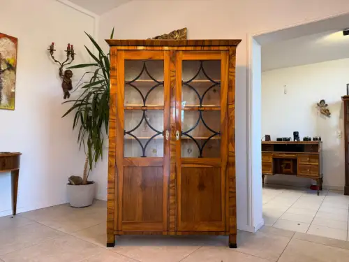 Restaurierte Biedermeier Vitrine Bücherschrank Glasschrank Antiquität G2160