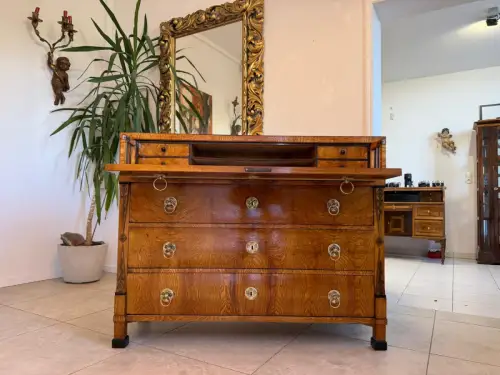 SALE Restaurierte Biedermeier Schreibkommode Eschenholz Antiquität Antikmöbel G2
