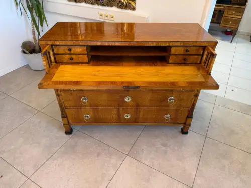 SALE Restaurierte Biedermeier Schreibkommode Eschenholz Antiquität Antikmöbel G2