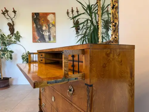 SALE Restaurierte Biedermeier Schreibkommode Eschenholz Antiquität Antikmöbel G2