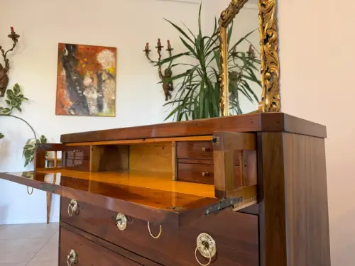 SALE Restaurierte Biedermeier Schreibkommode Nussholz Antiquität Antikmöbel G215