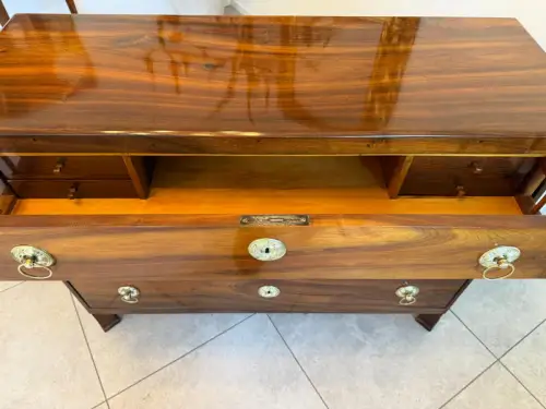 SALE Restaurierte Biedermeier Schreibkommode Nussholz Antiquität Antikmöbel G215