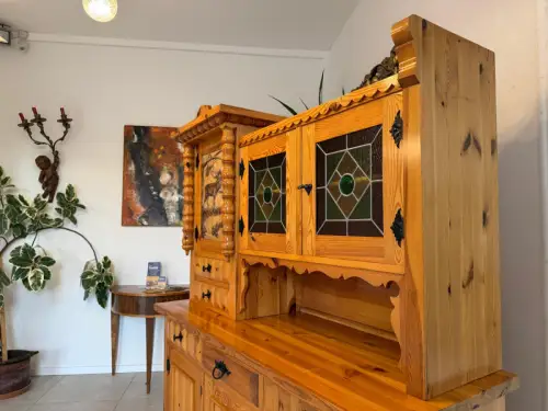Zirbenholz Kredenz Butzenglas Küchenschrank G2174