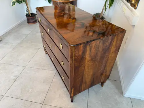 Restaurierte Biedermeier Kommode 3 Ladenkommode Nussholz G2165