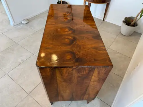 Restaurierte Biedermeier Kommode 3 Ladenkommode Nussholz G2165