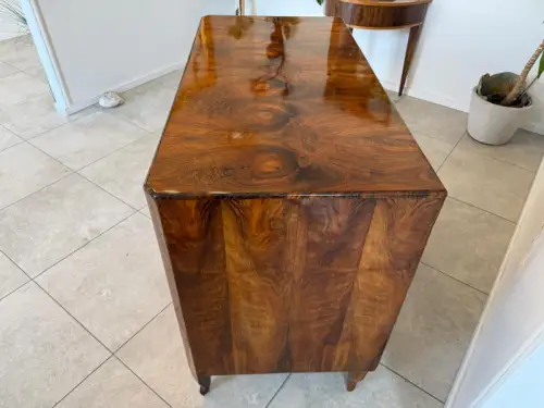 Restaurierte Biedermeier Kommode 3 Ladenkommode Nussholz G2165