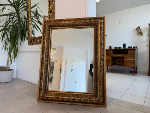 Vergoldeter Ritterspiegel Biedermeier Spiegel Traum Rahmen Antik G2166