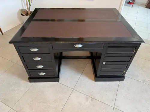 Sale Jugendstil Schreibtisch Schwarz Partnerdesk Partnerschreibtisch G2171