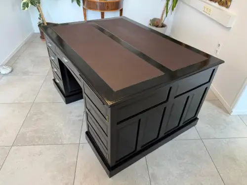 Sale Jugendstil Schreibtisch Schwarz Partnerdesk Partnerschreibtisch G2171